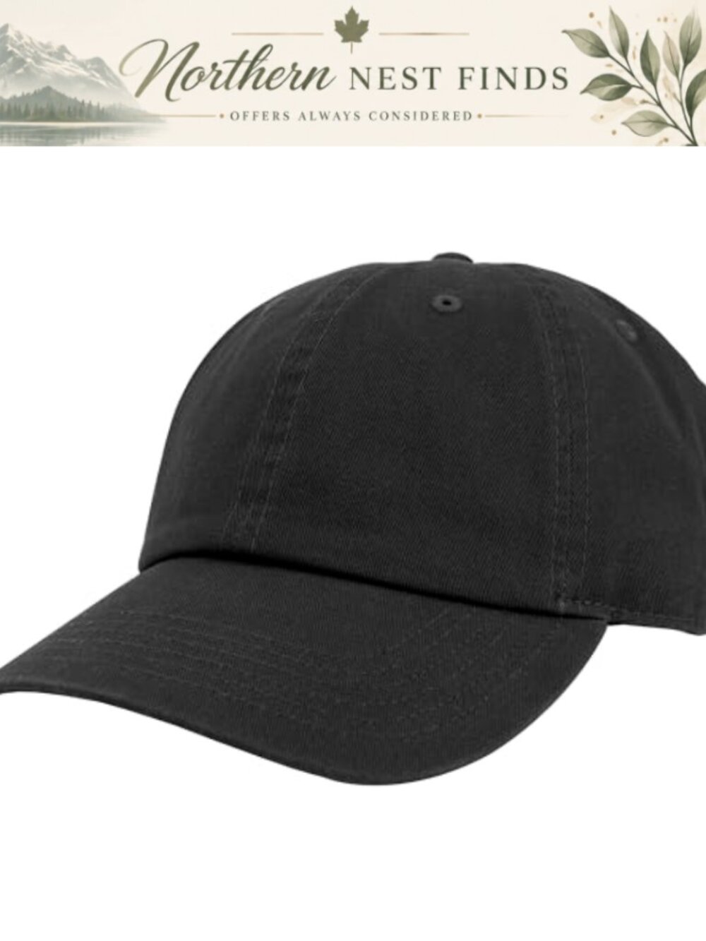100% Cotton Plain Blank Baseball Cap Dad Hat Adjustable Unstructured